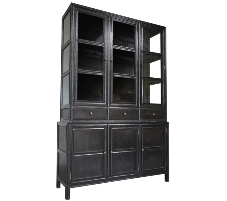 Colonial Hutch, Hand Rubbed Black