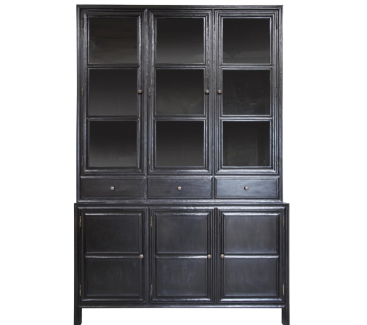 Colonial Hutch, Hand Rubbed Black
