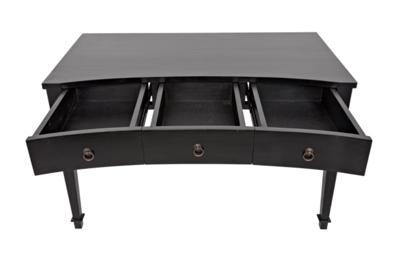 Curba Desk, Hand Rubbed Black