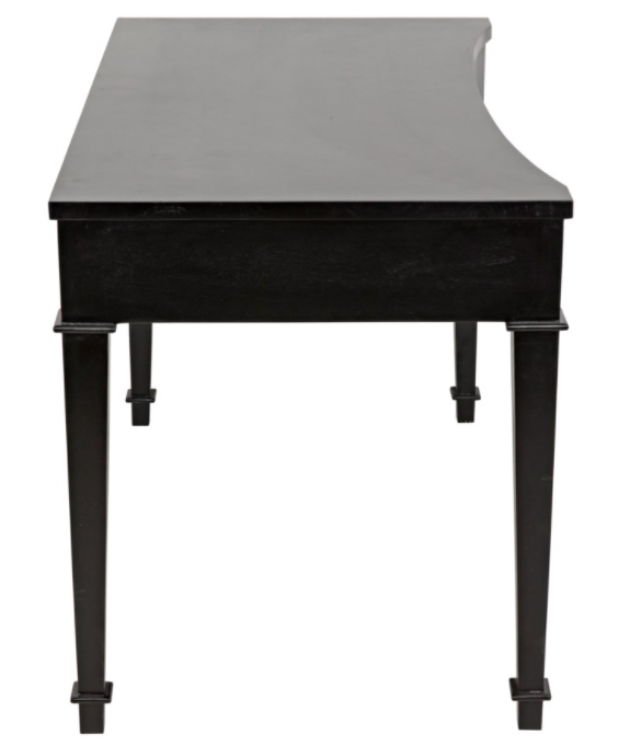 Curba Desk, Hand Rubbed Black
