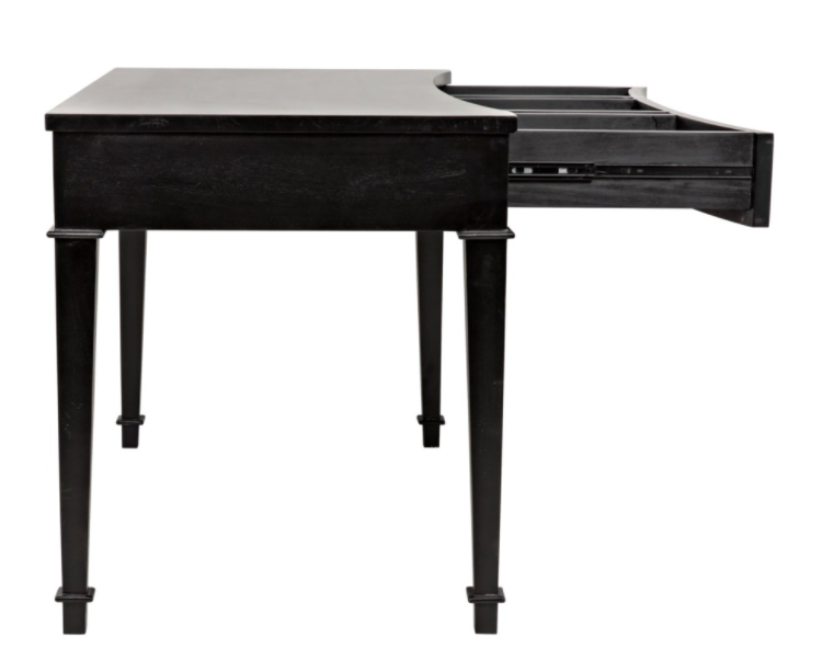 Curba Desk, Hand Rubbed Black