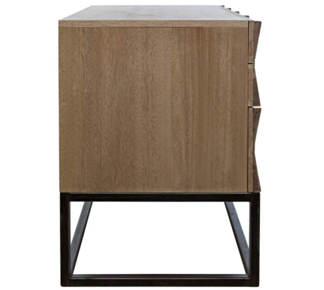Draco Sideboard with Metal Stand, Washed Walnut
