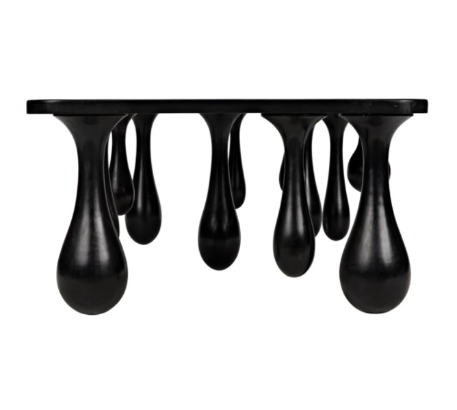 Drop Coffee Table, Hand Rubbed Black