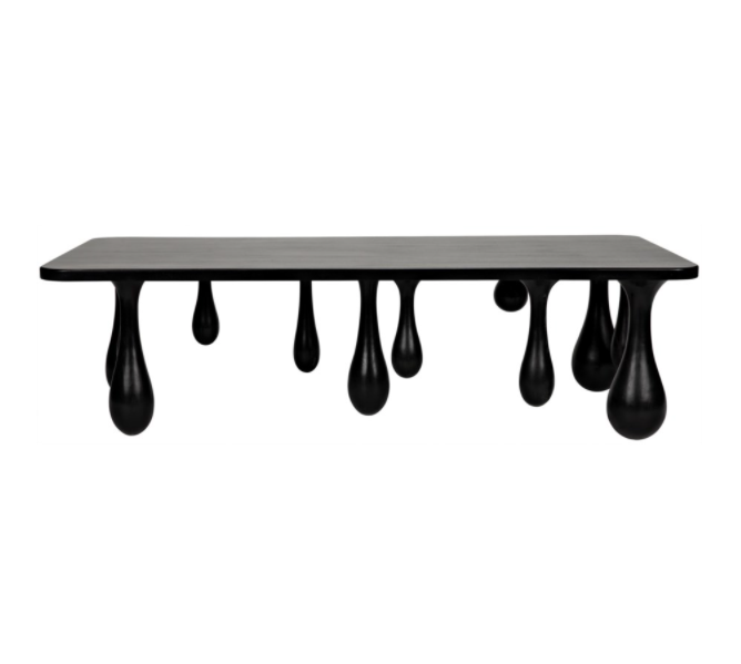 Drop Coffee Table, Hand Rubbed Black