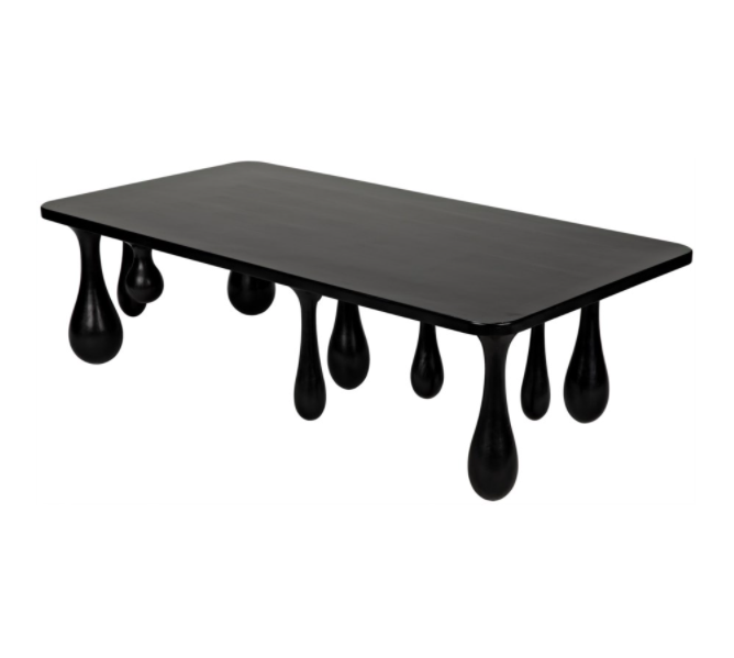 Drop Coffee Table, Hand Rubbed Black