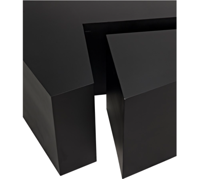 Element Coffee Table, Black Metal