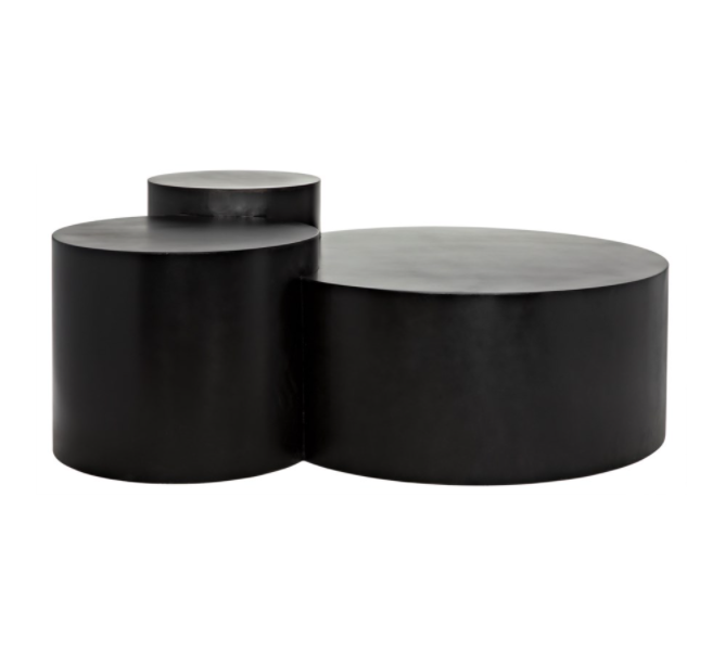 Ella Coffee Table, Black Metal Finish