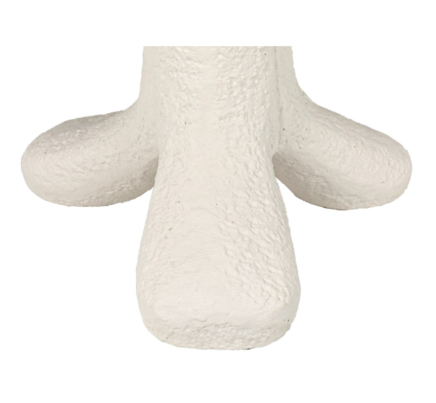 Laramy Side Table, White Fiber Cement