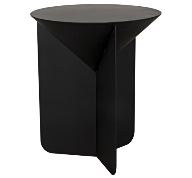 Lora Side Table, Black Metal