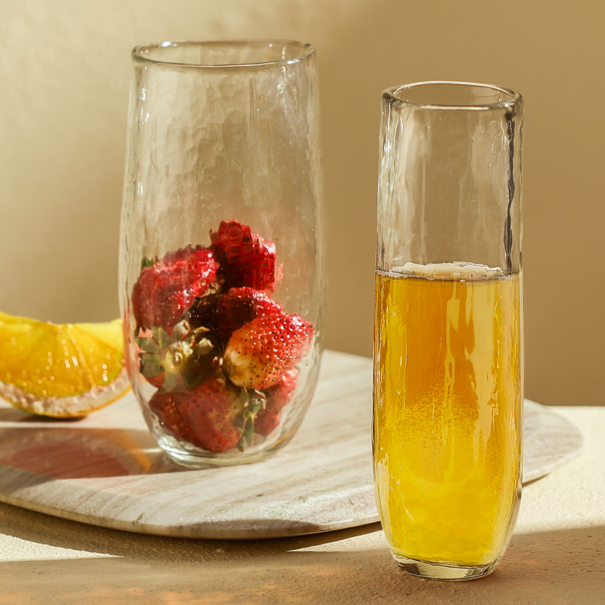 Powered by People Everyday Clear Glassware - Set of 4