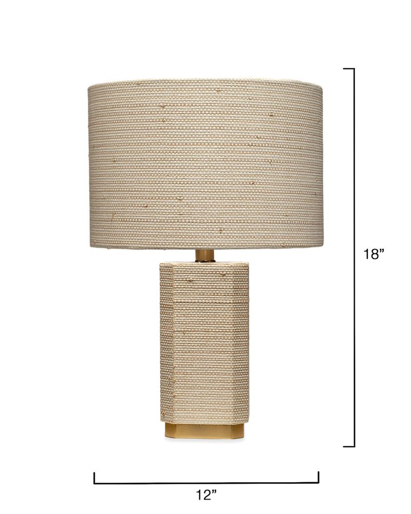 Haisley Table Lamp in Bleached Raffia