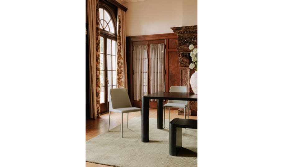 Post Small Dining Bench, Black