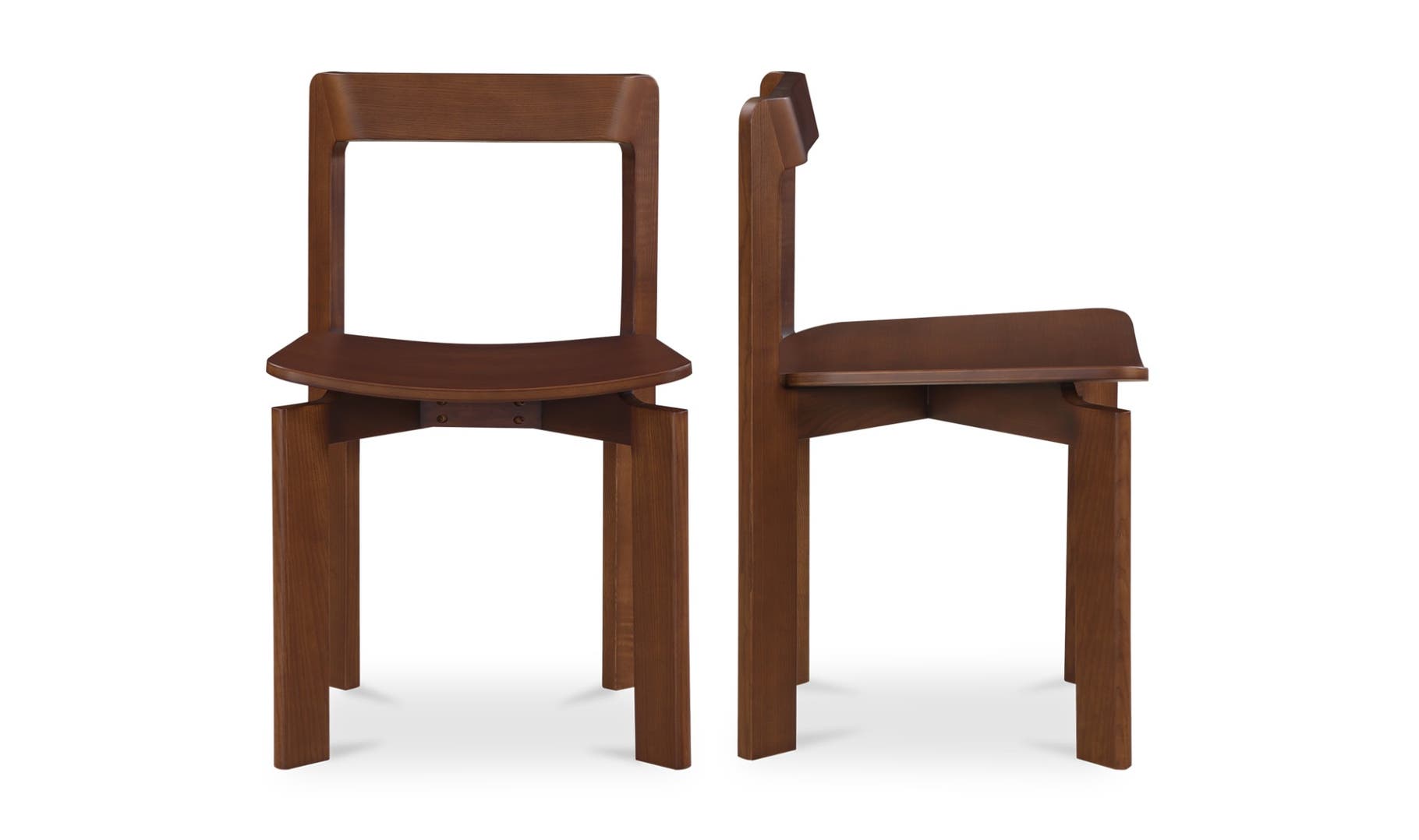 Daifuku Dining Chair, Brown, Set Of Two