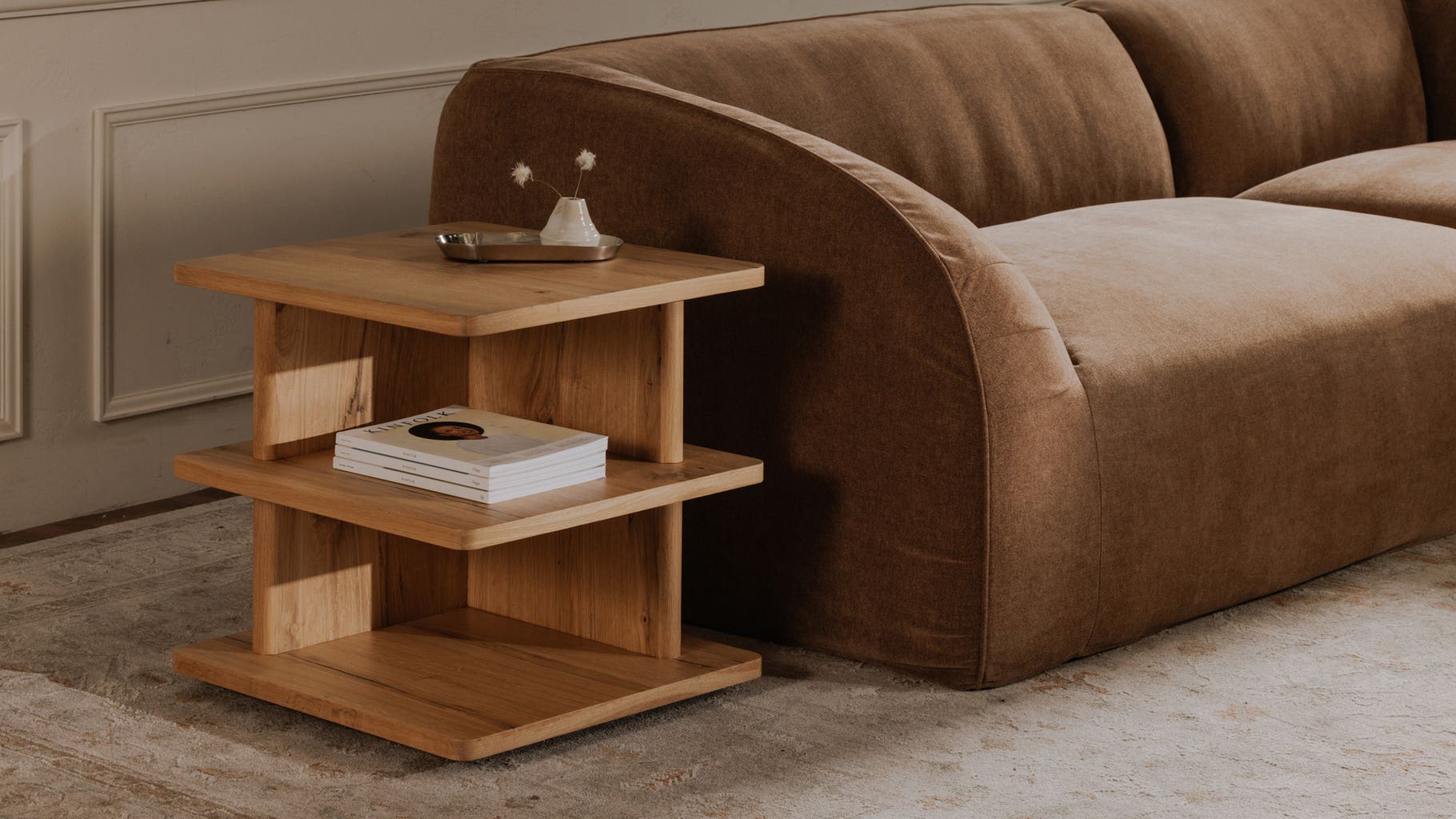Casey Side Table, Rustic Oak - Daniel House Club