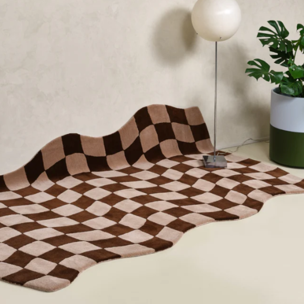 Contemporary Checkerboard Novelty Area Rug - 8' x 10'