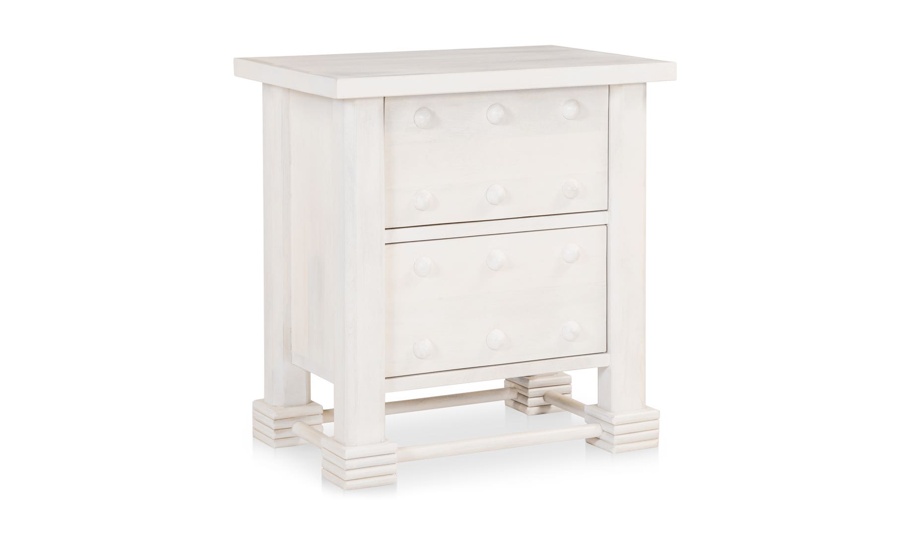 Clement Nightstand, Whitewashed - Daniel House Club