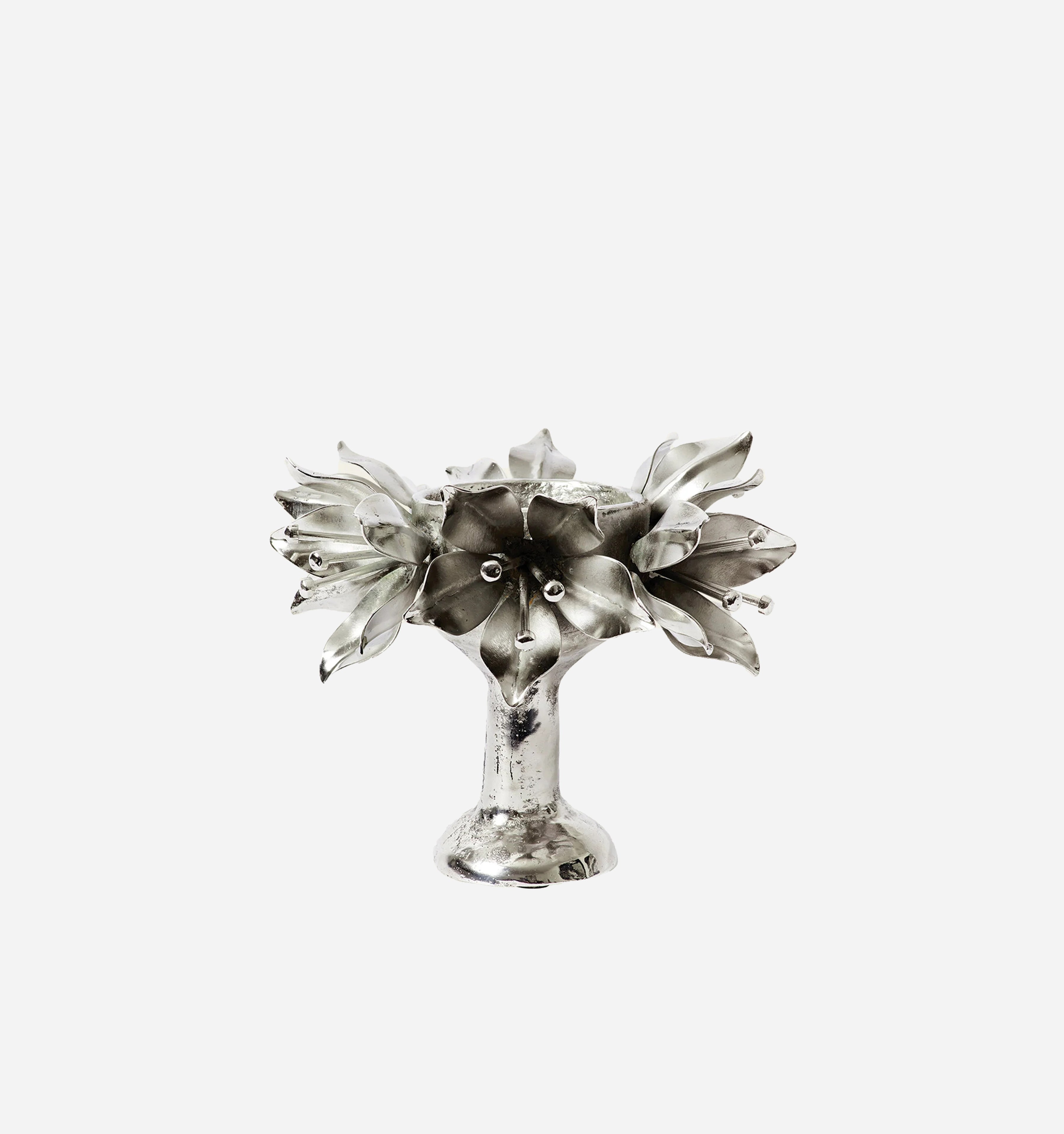 Jan Barboglio Contemporary Sculpture Vase in Nickel Plated Finish Vase