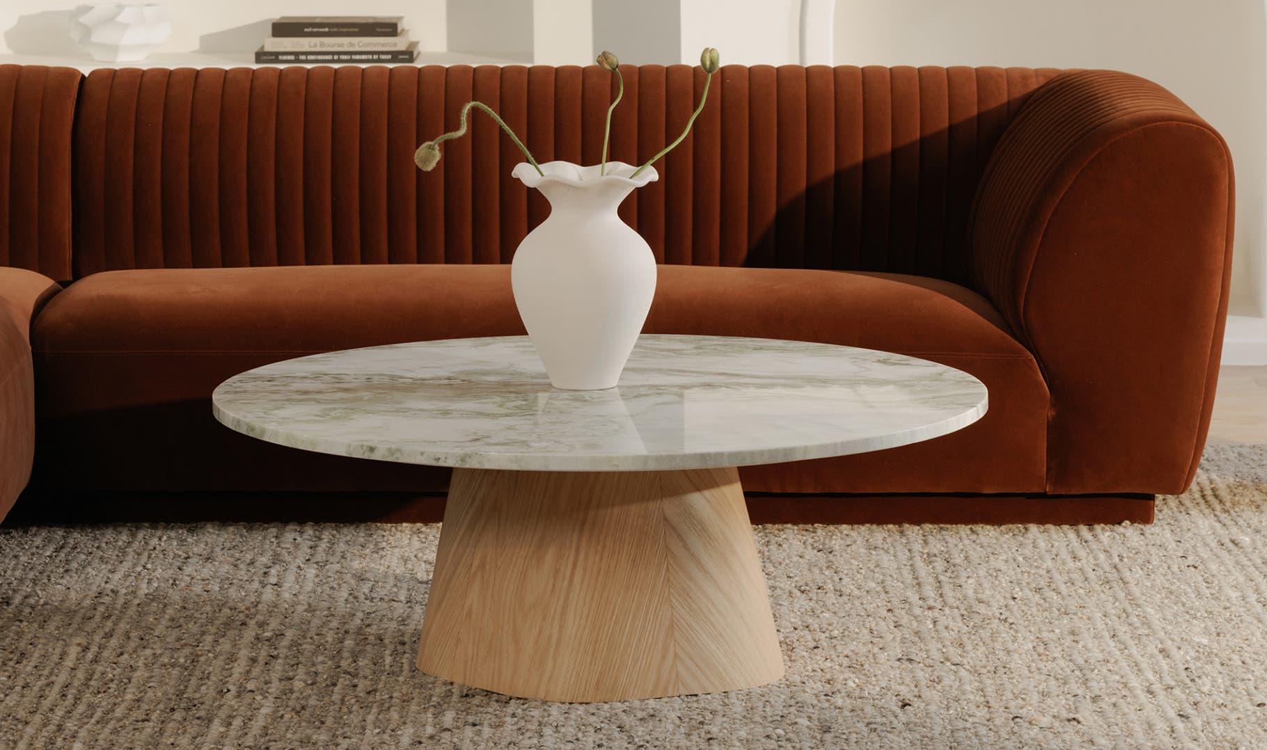 Evelyn Coffee Table - Green Onyx Marble - Daniel House Club