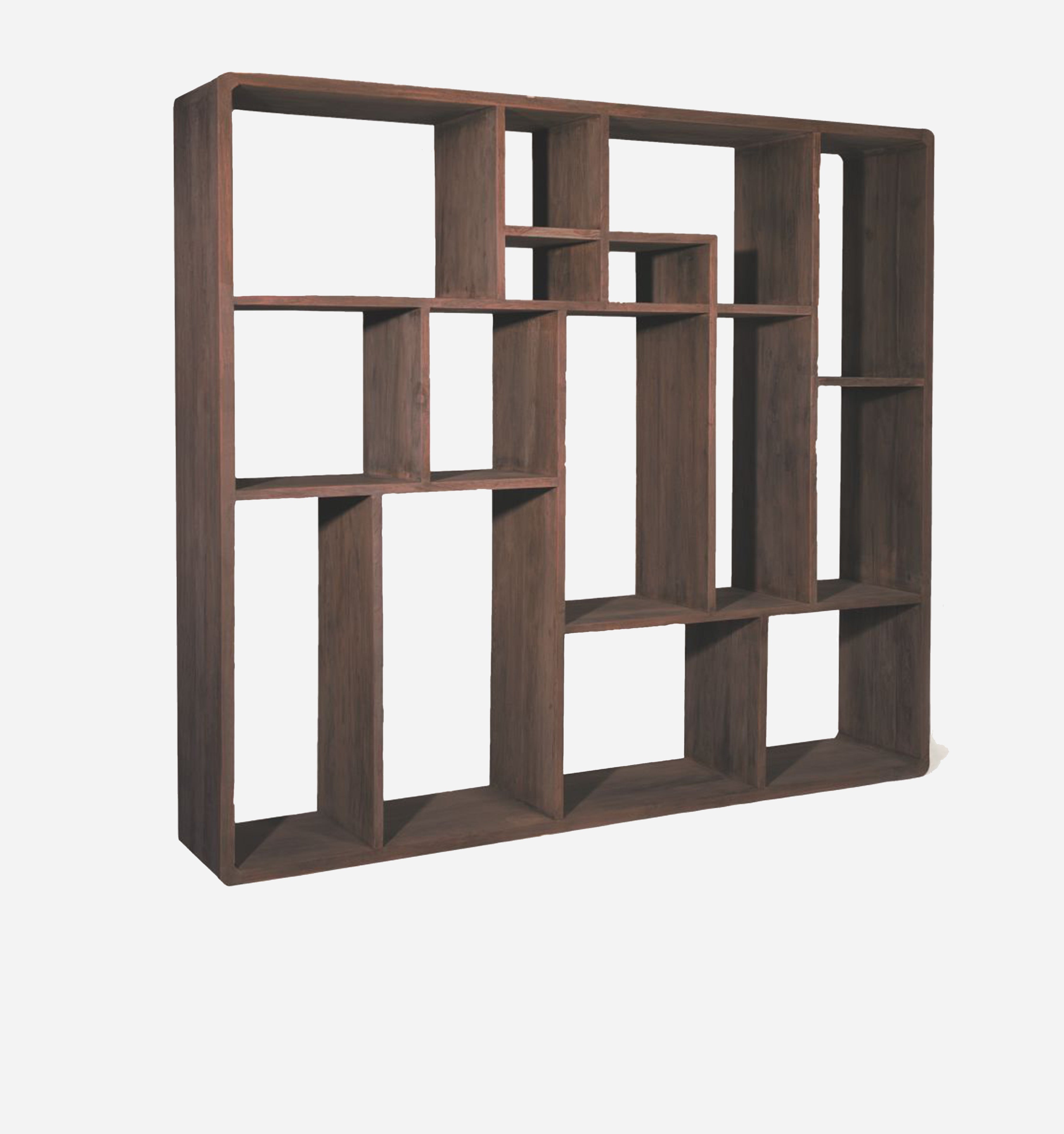 Saar Scandinavian Washed Wood Display Cabinet