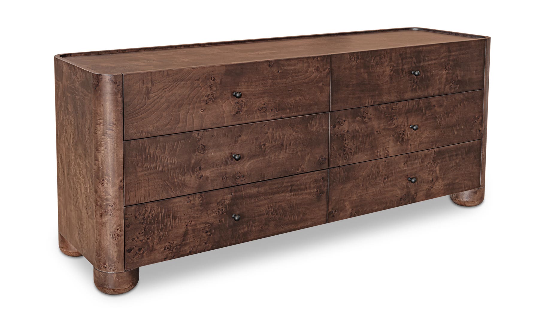 Gibson 6 Drawer Dresser, Dark Brown