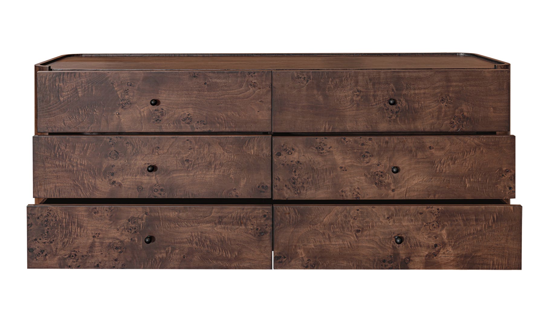 Gibson 6 Drawer Dresser, Dark Brown