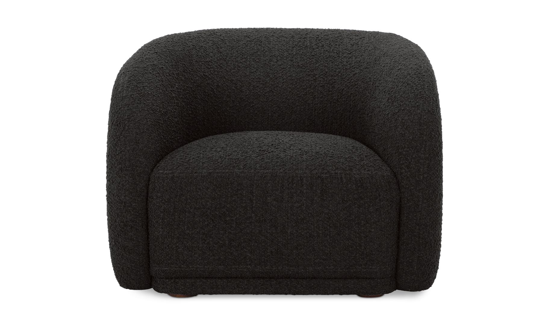 Faye Accent Chair, Black Boucle
