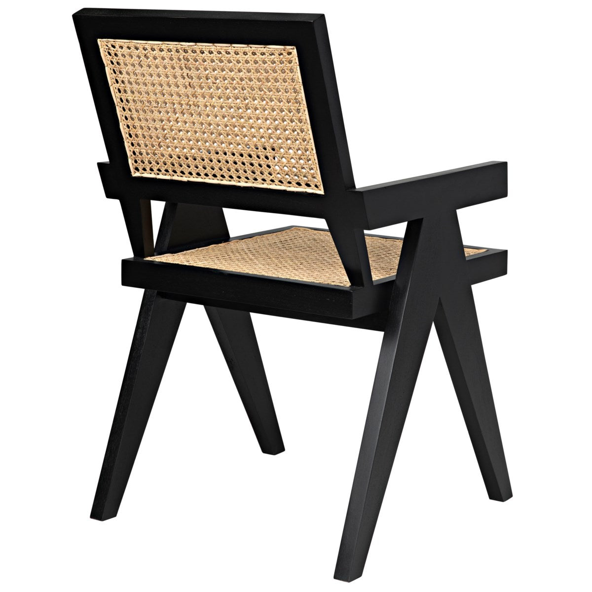 Jude Chair with Caning, Black