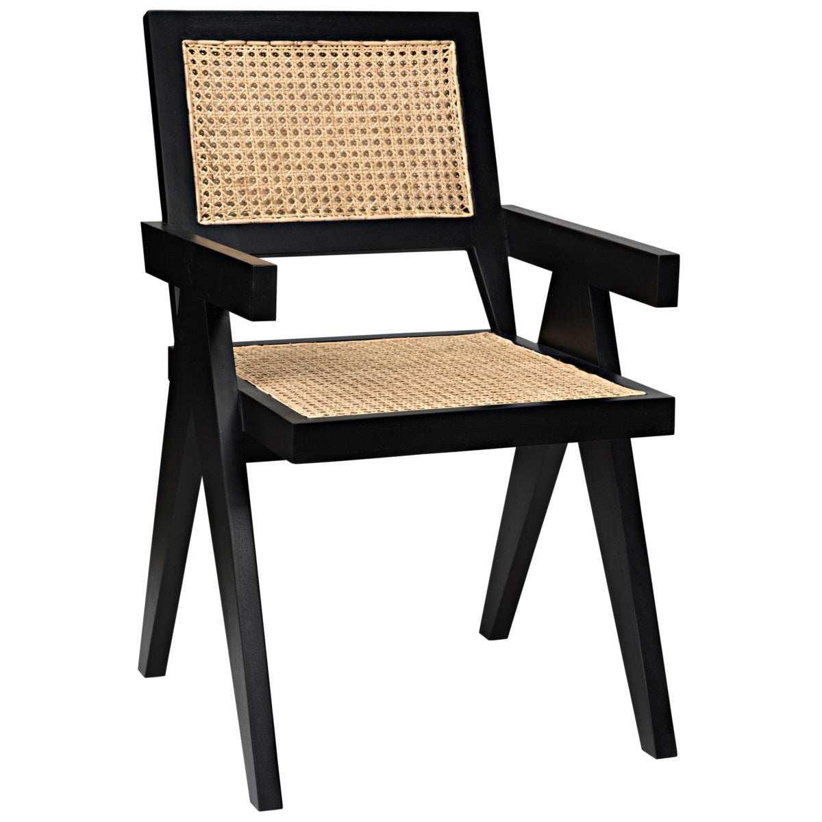 Jude Chair with Caning, Black