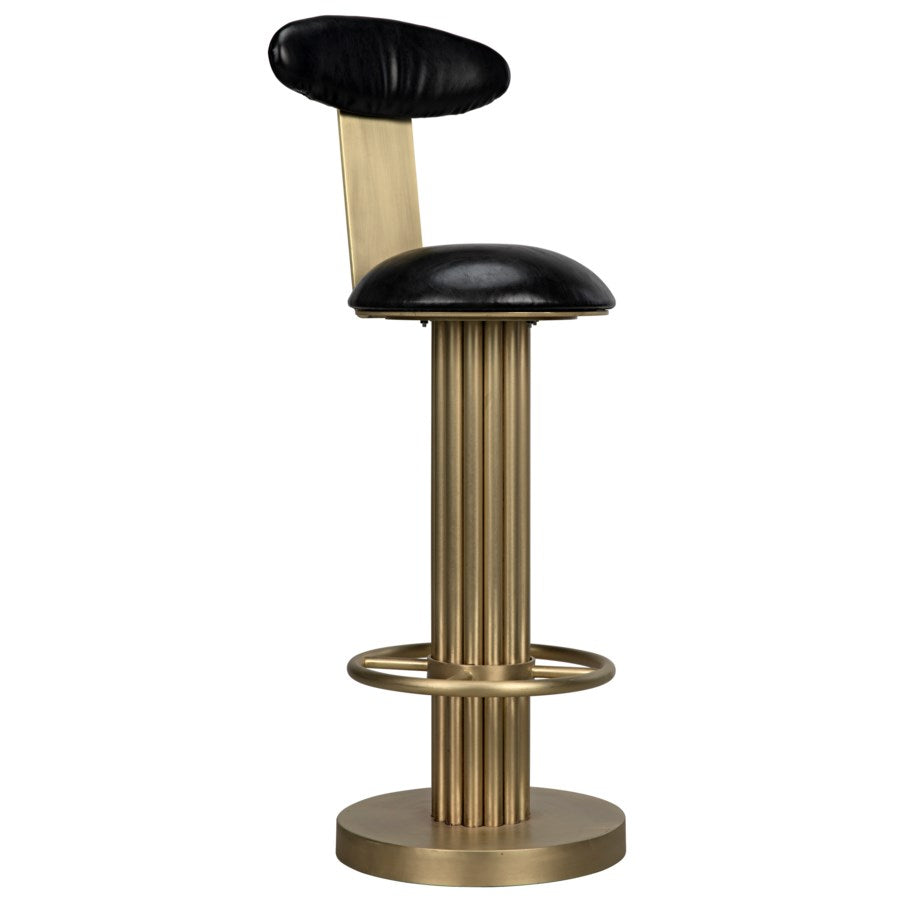 Sedes Bar Stool, Metal w/Brass Finish