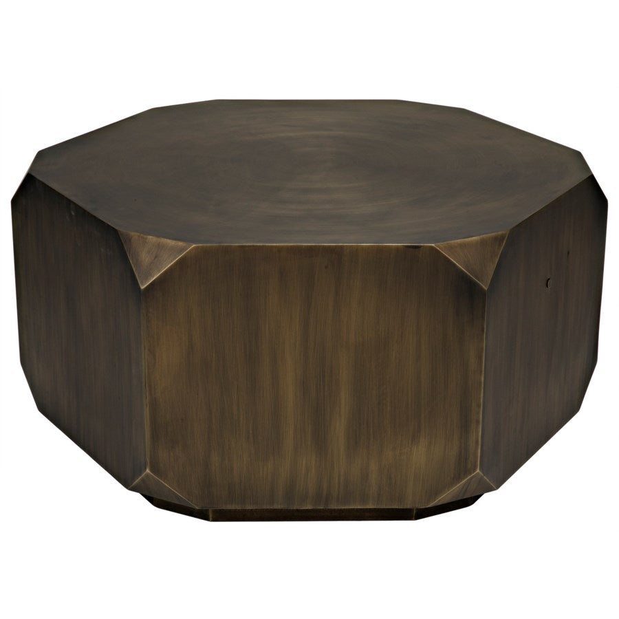 Tytus Coffee Table, Aged Brass