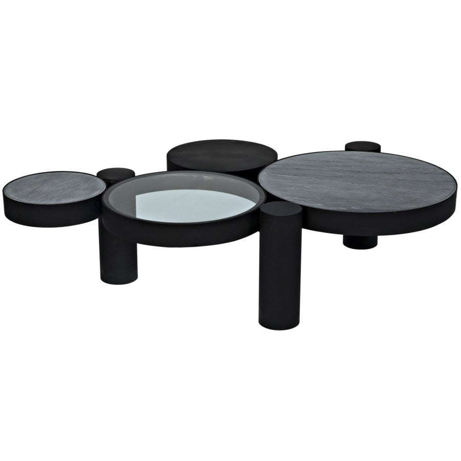 Trypo Coffee Table, Black Metal