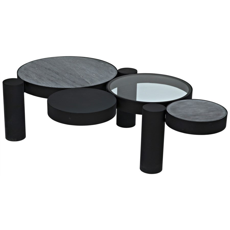 Trypo Coffee Table, Black Metal