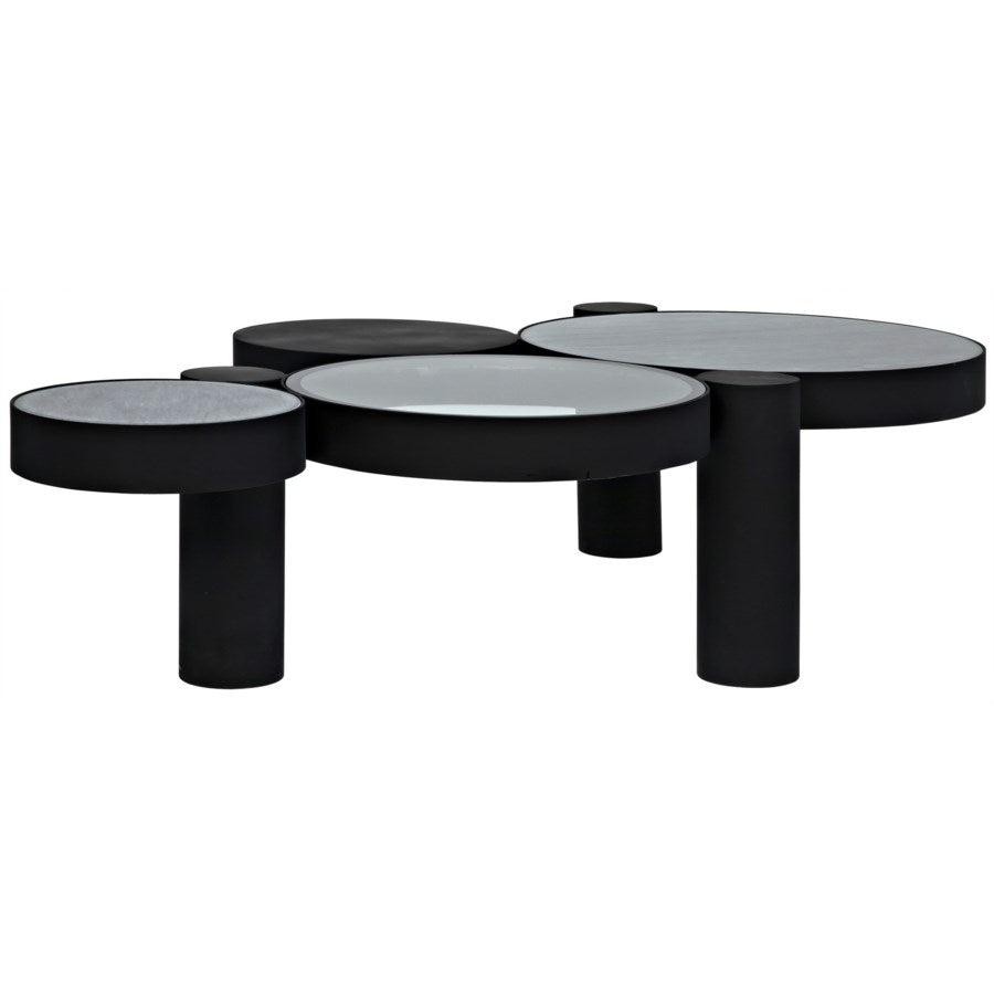 Trypo Coffee Table, Black Metal