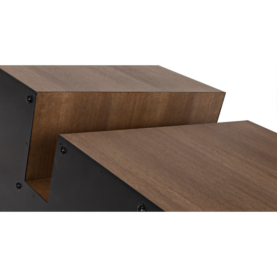 Nido Coffee Table, Black Metal
