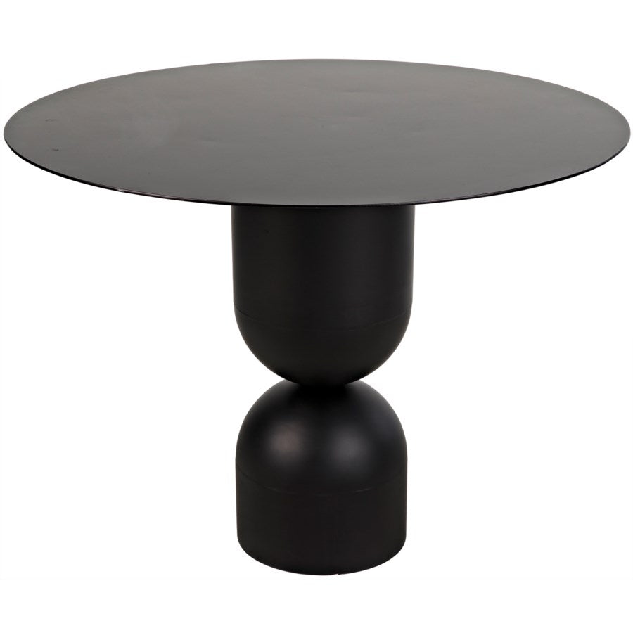 Wanda Dining Table, Black Metal
