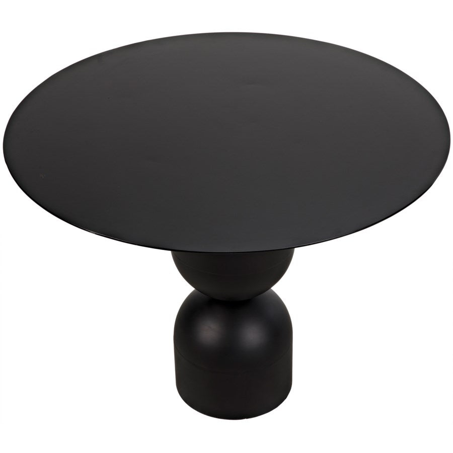 Wanda Dining Table, Black Metal