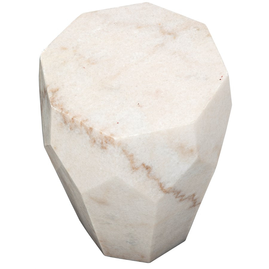 Monolith Side Table, White Stone