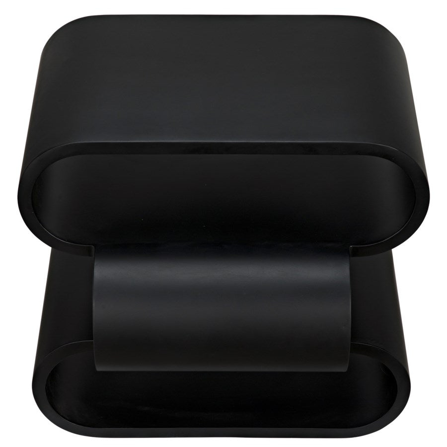 Nada Side Table, Black Metal