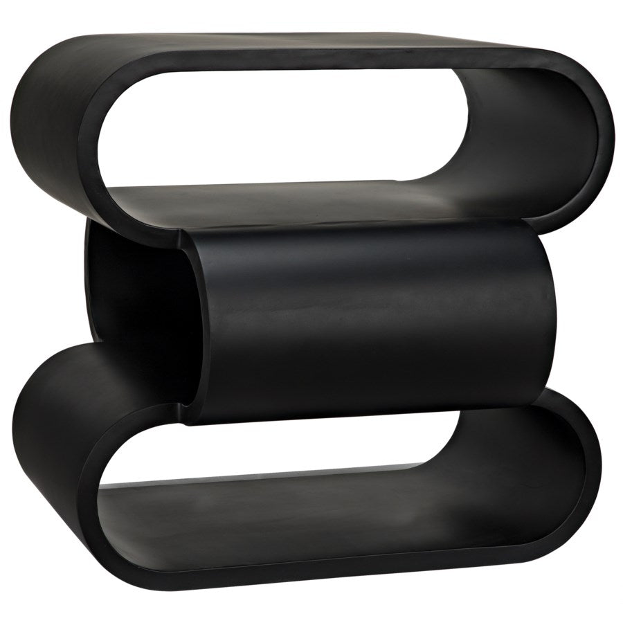 Nada Side Table, Black Metal