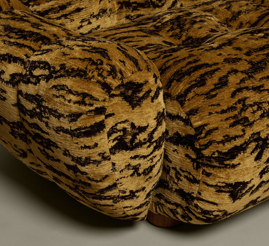 PIERCE & WARD JOHN SOFA IN TIGER WOVEN CHENILLE