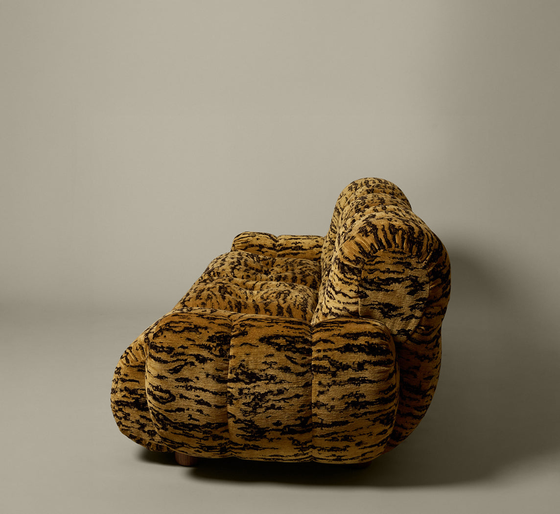 PIERCE & WARD JOHN SOFA IN TIGER WOVEN CHENILLE