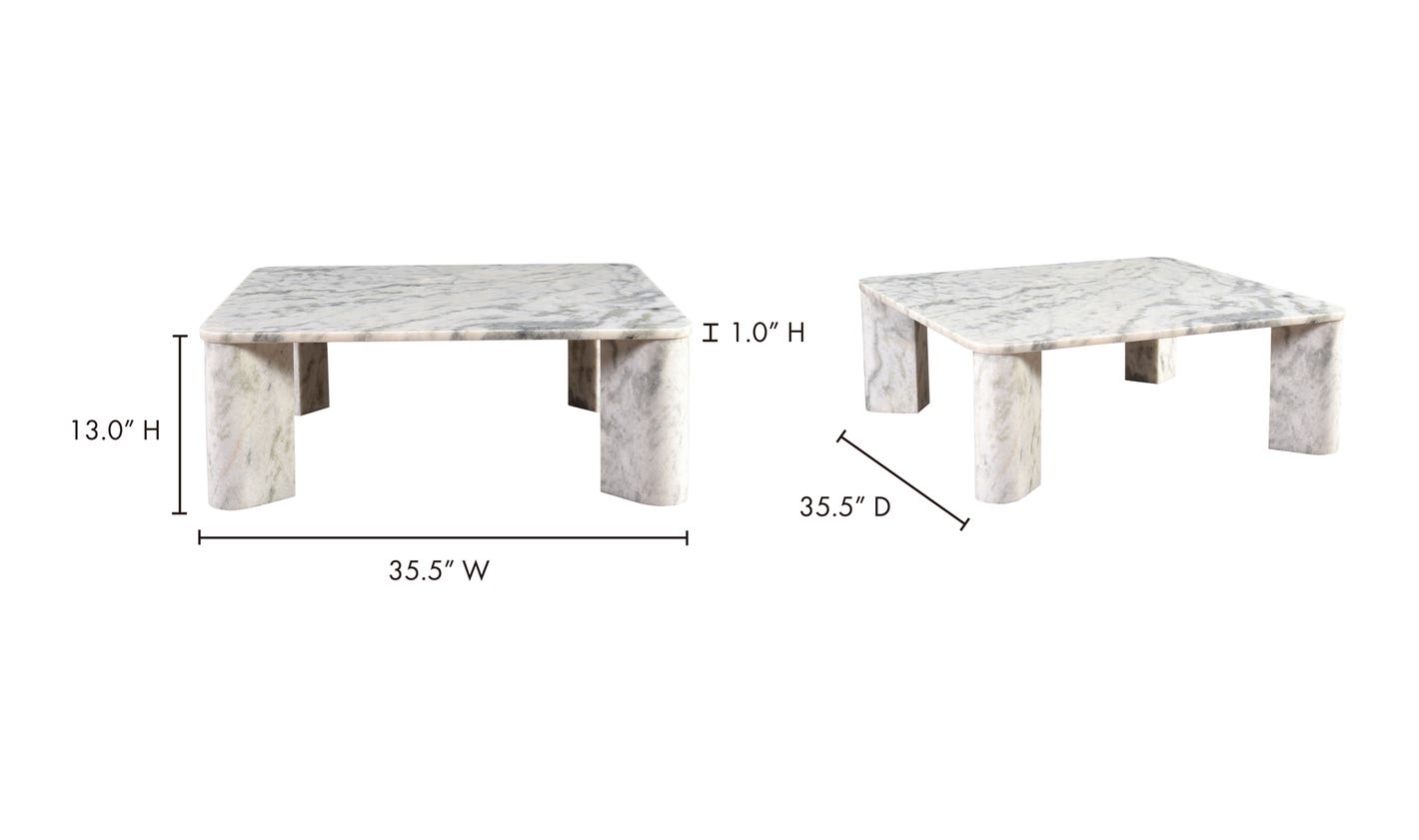 Segment Coffee Table - Ashen Grey