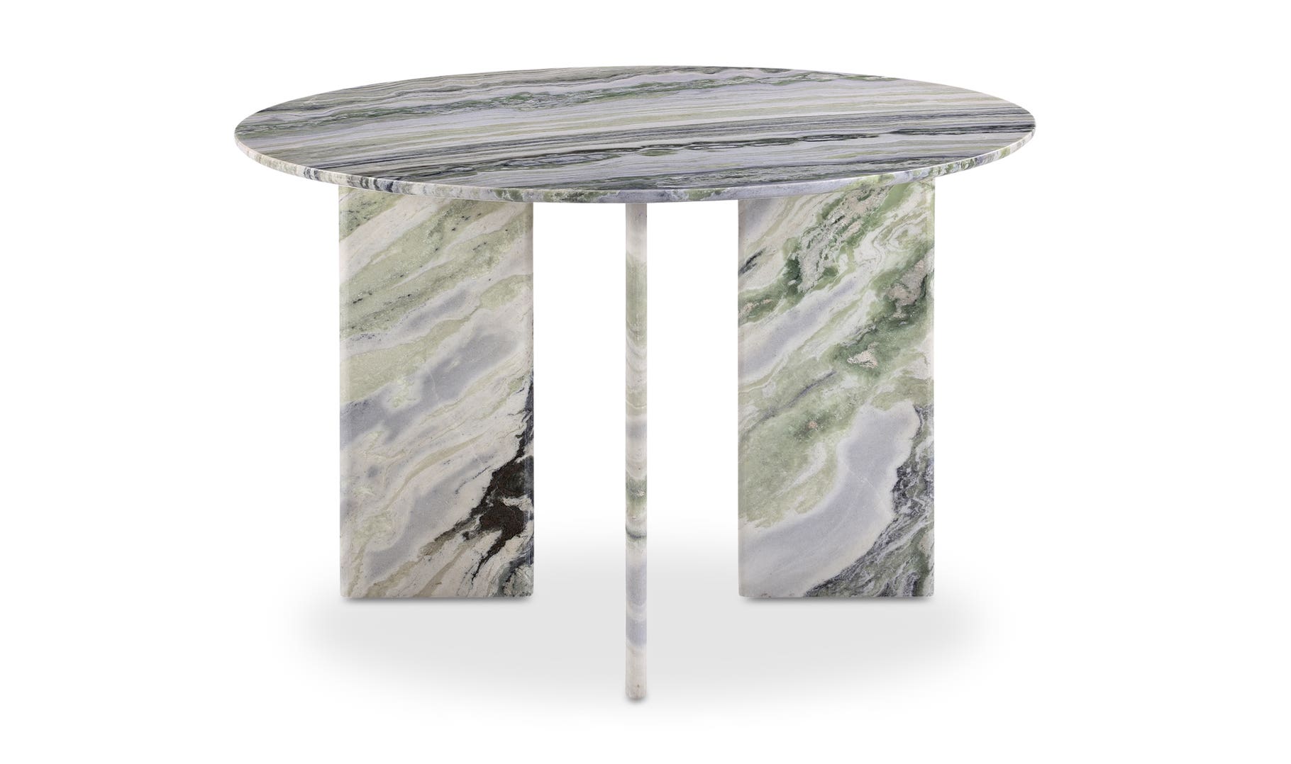 Celia Round Dining Table, Green Onyx Marble