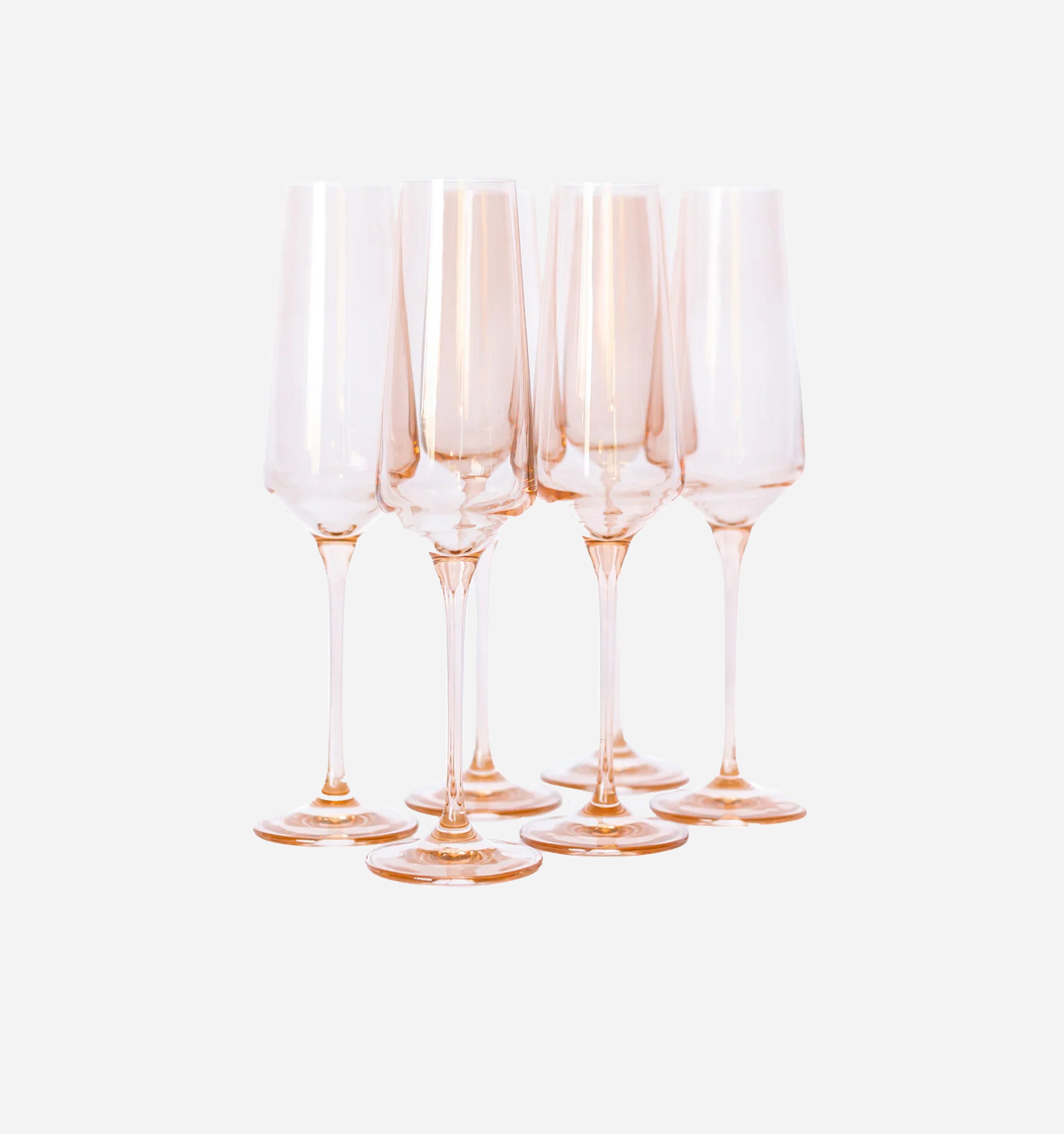 Estelle Colored Glass Modern Stemware Glassware - Set of 6