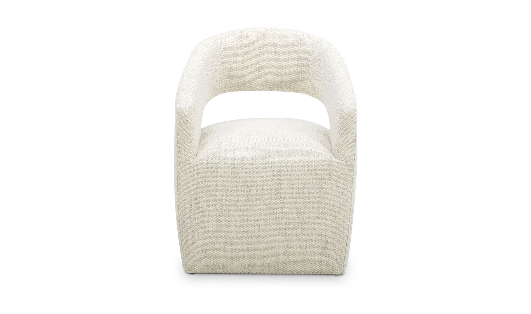 Barrow Rolling Dining Chair, White Mist
