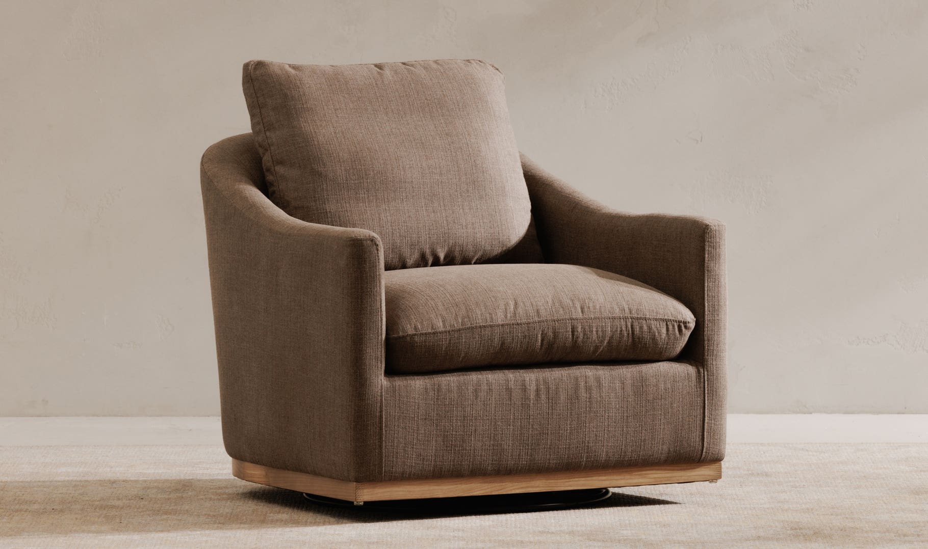 Linden Swivel Chair, Soft Taupe