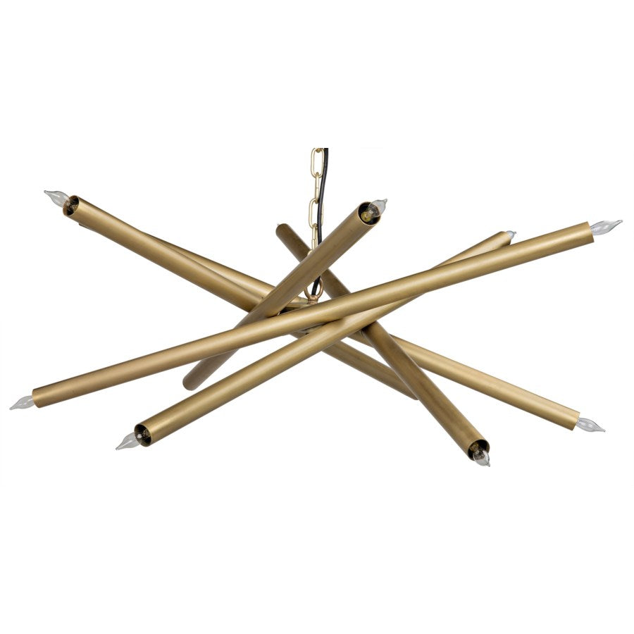 Small Ikram Chandelier, Antique Brass