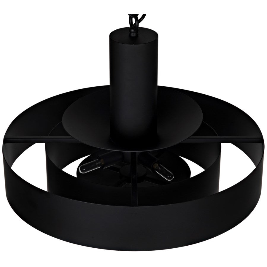 Parlor Pendant, Black Metal