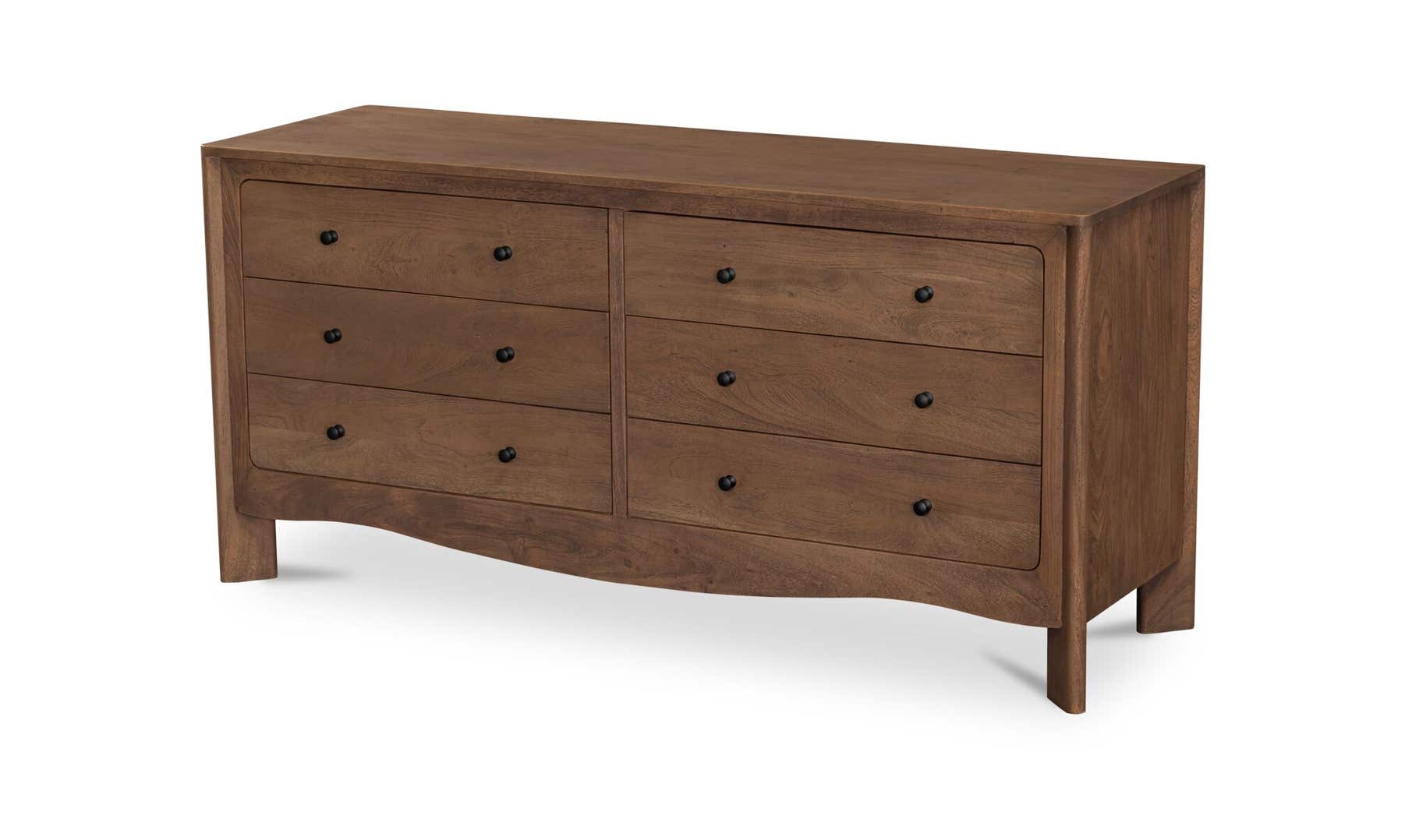 Mabel 6 Drawer Dresser, Dark Brown