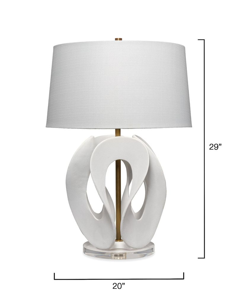 Swan Table Lamp in White Resin